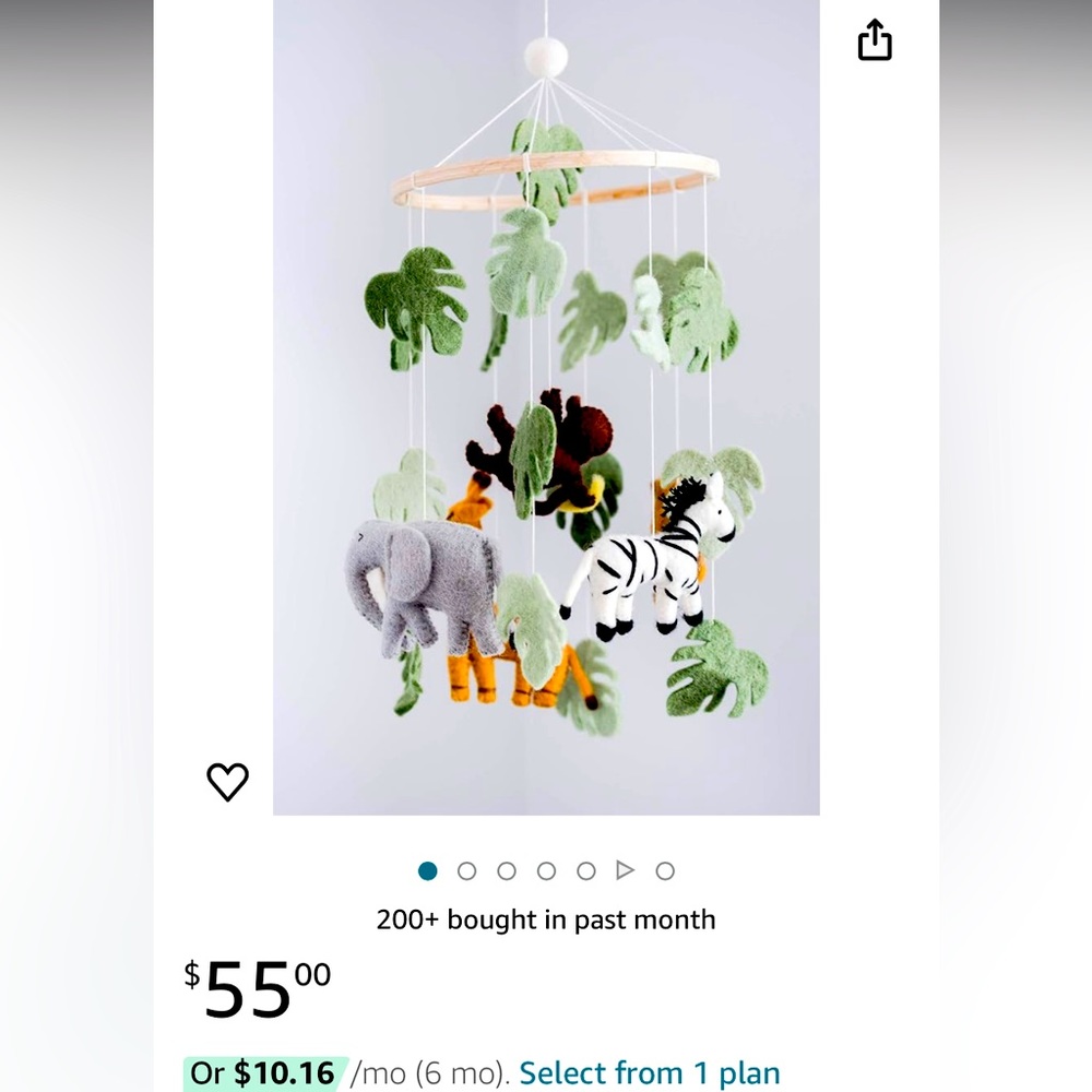 Nivas handmade jungle mobile